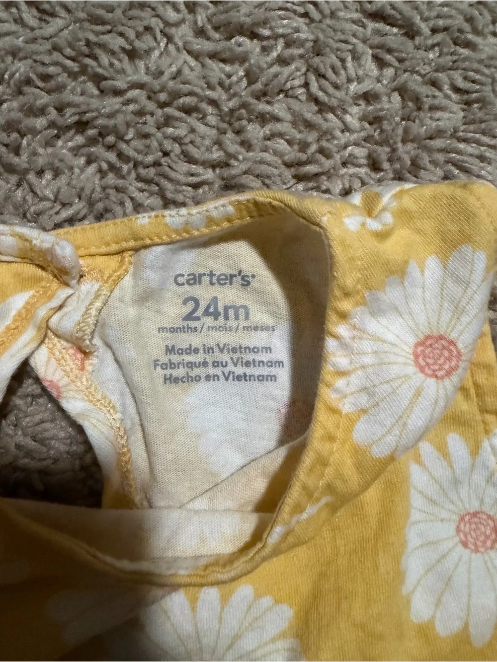 Carter’s 24M Yellow Daisy Floral Dress + Bloomers Like New